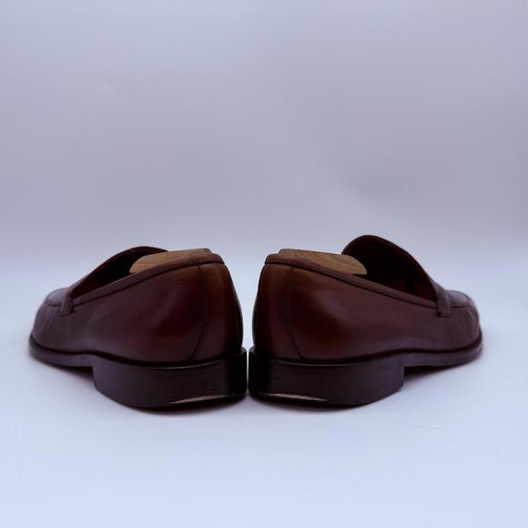 Hugo Boss Mens Brown Leather Loafers Dress Shoes Size 9.5 - Picture 6 of 12